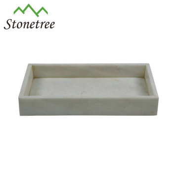 Wholesale New Rectangular Serving White Marble Tray